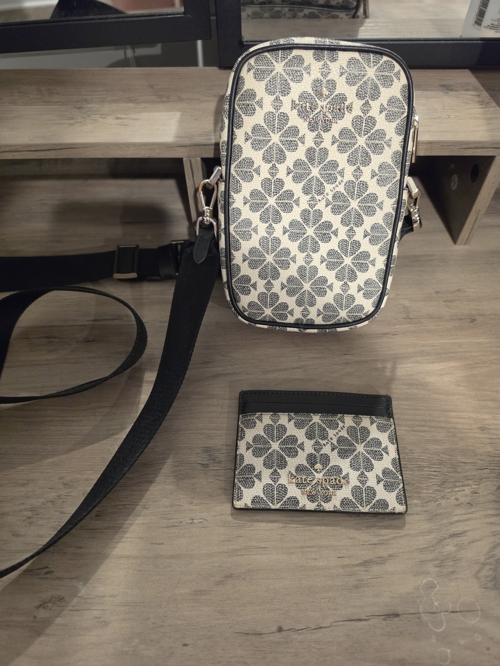Kate Spade New York Spade Flower North South Phone Crossbody - Black Multi